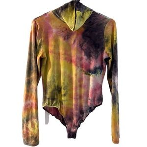 Heart and Hips Tie Dye Turtleneck Bodysuit